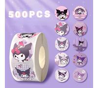 Sanurgente Hello Kitty Cartoon Sticker,Cute Cartoon,Kuromi My Melody,Children'S Diary,Bonus Gift,Closure Diary Booklet,500 Pcs.Kuromi.