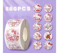 Sanurgente Hello Kitty Cartoon Sticker,Cute Cartoon,Kuromi My Melody,Children'S Diary,Bonus Gift,Closure Diary Booklet,500 Pcs.Hello Kitty.