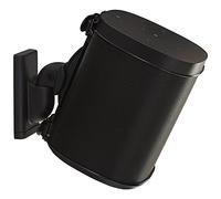 Sanus Support d’enceinte murale sans fil pour Sonos One, SL, Play :1 & Play : 3 - Inclinable et orientable pour un meilleur son - Noir
