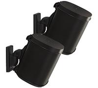 Sanus Support d'enceinte murale réglable pour Sonos Play : 1 & Play: 3- Inclinable et orientable pour un meilleur son - Lot de 2 -noir