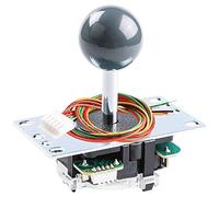 SANWA JLF-TP-8YT Joystick original - pour jeu d'arcade réglable, compatible avec le joystick de tournoi Catz Mad SF4 (boule grise)