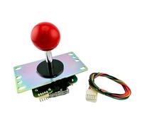 SANWA JLF-TP-8YT - Joystick rouge original - pour jeu d'arcade Jamma réglable sur 4 et 8 positions, compatible avec le joystick de tournoi Catz Mad SF4 (boule rouge), utilisation pour armoire de