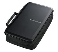 SANWA Pochette CD 104 Capacités, Étui de Rangement DVD VCD avec Poignée et Fermeture Éclair, Imperméable, Protection Boîtier Blu-Ray Disques, Portable pour Musique, Maison, Voiture, Bureau, Noir