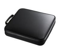 SANWA Pochette CD 160 Capacités, Étui de Rangement DVD VCD avec Poignée et Fermeture Éclair, Imperméable, Protection Boîtier Blu-ray Disques, Portable pour Musique, Maison, Voiture, Bureau, Noir