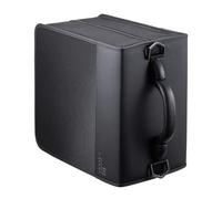 SANWA Pochette CD/DVD 512 Disques, Boîtier de Rangement Rigide avec Fermeture Éclair et Poignée, Étui Portable pour VCD, Blu-Ray, Films, Musique - Maison, Bureau, Voiture, Noir