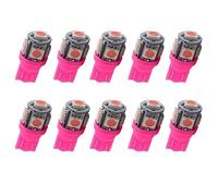 SANWAN T10 5050 Lot de 10 ampoules LED 29 mm 5 LED 12 V pour éclairage intérieur de voiture, tableau de bord, plafonnier, liseuse, plaque d'immatriculation, éclairage de porte, rose