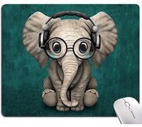 SANWUMIAN Tapis de souris, tapis de souris éléphant mignon, tapis de souris imperméable et antidérapant avec base en caoutchouc