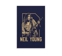 SANWYA Neil Young Impression sur toile sans cadre 40 x 60 cm