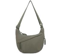 Sanxiner Sac à bandoulière croissant pour femme en nylon souple, spacieux, sac à bandoulière tendance 1-vert militaire
