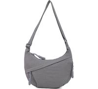 Sanxiner Sac à bandoulière croissant pour femme en nylon souple, spacieux, sac à bandoulière tendance 1-gris