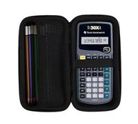 SANXIULY Coque rigide en titane compatible avec Texas Instruments TI-30 Plus CE/TI-30 Plus/TI-83 Plus/TI-85/TI-86/TI-89, calculatrice graphique pour TI-Nspire CX II CAS/TI-Nspire CX II/fx-9750GII Noir