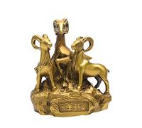 Sanyangkaitai Statue de trois moutons en laiton fait main