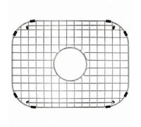 SANYCASA Grille d'évier de cuisine en acier inoxydable - Protection d'évier de 45,7 à 0,6 cm x 83,4 cm pour éviers à cuve unique - Drainage central, rayon d'angle de 7,6 à 1,3 cm, grille d'évier