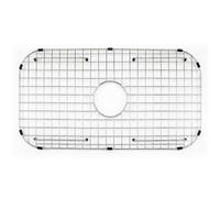 SANYCASA Grille d'évier de cuisine en acier inoxydable - Protection d'évier de 68,6 à 1,7 cm x 35,6 à 1,3 cm pour éviers à cuve unique - Drainage central, rayon d'angle de 7,6 à 1,3 cm, grille d'évier