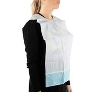 SANYGIENE Bavoir Jetable Adulte Gériatrique | Lot de 100 Bavoirs avec Poche de Récupérition Intégrée | Dimension : 40X60 cm | Couleur Bleue | Matière Ouate | Léger et Hygiénique