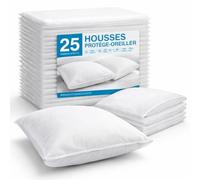 SANYGIENE Housse Protège Oreiller 65X65 cm | Lot de 25 sous Taies Jetables | Anti Tâches - Bactéries - Allergies | Hygiène Literie Tourisme et Médical | Hautement Recommandé