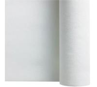 SANYGIENE Nappe Blanche en Rouleau 25 m x 1,20 m - Matière Intissée AIRLAID - Effet Tissu Haut de Gamme - Nappe Jetable Élégante pour Fête, Mariage, Anniversaire, Réception, Restaurant (82 Couverts)