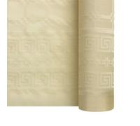 SANYGIENE Nappe Jetable Papier Ivoire | Gamme Elégance | Kit de 2 Rouleaux de 25 M Soit 50 M | Largeur 1,18 M | Papier Damassé Déperlant | Déco de Table de Fêtes - Anniversaire - Banquet - Séminaire