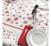 SANYGIENE Nappe Noel Papier | Rouleau Nappe Jetable Imperméable | Longueur 25 m | Largeur 1,20 m | Décoration Table Réveillon Noel | Chic et Economique