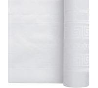 SANYGIENE Rouleau Nappe Papier Blanc : 330 Couverts | 2 Rouleaux de 50 M | Nappe Blanche | Motifs en Relief | Déperlant | Repas de Fêtes - Mariage - Banquet - Barbecue