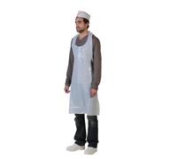SANYGIENE Tablier Jetable | Polyéthylène | Blanc ou Noir | Epaisseur 20 Microns | Taille Unique 710 X 1200 mm | Imperméable | Hygiène et Protection (blanc (lot de 200))