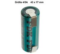 Sanyo HR-4/5AU Accu NiMH 2150mAh 4/5A, 43x17mm avec cosse à souder en forme de U