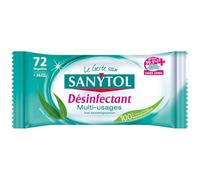 SANYTOL 72 lingettes désinfectantes nettoyantes multi-usages