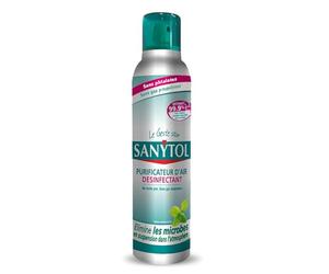 Sanytol - Aérosol Désinfectant Purificateur d'Air - Purifie l’Air - Désinfecte les surfaces - Bactéricide, Fongicide - Ne Tache Pas, Sans Gaz Propulseur - 150 ml - Lot de 3