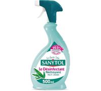 Sanytol Désinfectant Multi-Usages Eucalyptus 500 ml Bactéricide Virucide Fongicide Sans Javel Testé Dermatologiquement