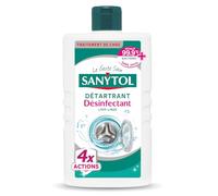 Sanytol - Détartrant Désinfectant Machine à Laver - 250 ml - Nettoyant Lave-Linge Désodorisant, Sans Javel - Formule Tout en Un Anti-Calcaire, Anti-Odeurs, Anti-Bactérien - Action Immédiate