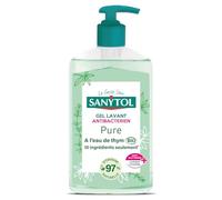 Sanytol - Gel Lavant Pure - Eau de Thym - 250 ml - Action Nettoyante Antibactérienne - 95% d'Ingrédients d'Origine Naturelle