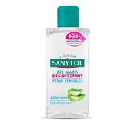 Sanytol - Gel Mains Désinfectant Peaux Sensibles - Aloé Vera - 75 ml - Bactéricide, Virucide, Fongicide - Hypoallergénique, Testé Dermatologiquement