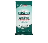 SANYTOL Lingettes Désinfectantes Biodégradables Eucalyptus - Lot de 30 unités