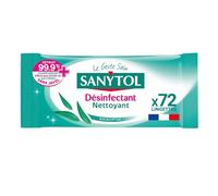 SANYTOL - Lingettes Désinfectantes Multi-Usages à l’Eucalyptus, Fraîcheur et Propreté (72 pcs) - Le lot de 4