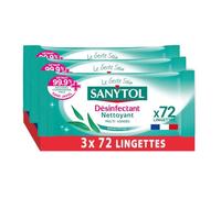 Sanytol Lingettes désinfectantes multi-usages - Paquet de 72