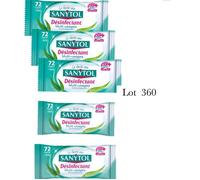 SANYTOL LOT 5 X 72 : 360 Lingettes Désinfectantes multi-usages