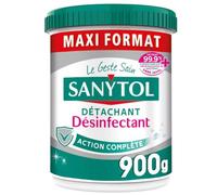 SANYTOL - Poudre Détachante et Désinfectante Puissante pour Tissus, Propreté et Fraîcheur (Pot 900g) - Le lot de 2