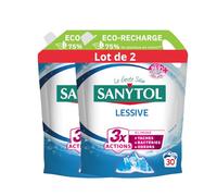Sanytol - Recharge Lessive Désinfectante - Grand Air - 1,5 L - Lot de 2 - Tout Type de Linge, Préserve Fibres et Couleurs à Toutes Températures