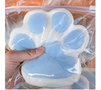 SANYU Patte de Chat Géant Squishy, Jouet Anti-Stress Géant en TPR Souple pour Adulte et Enfant, à Presser (Bleu)