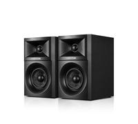 Sanyun SW203 Enceintes 2.0 pour ordinateur de bureau, stéréo 3D en champ proche avec imagerie verticale, triple DSP 60 W double pilote indépendant, DAC USB-C 24 bits, Bluetooth 5.4 AUX, HiFi PC Gaming