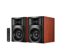Sanyun SW205 4" 80W Enceintes Bibliothèques HiFi, Moniteurs de Studio Actifs 2.0 Champ Proche, Champ Sonore 3D Amélioré, DAC & DSP Haut de Gamme, Caisson Diffusion, Bluetooth 5.4/Optique/AUX, Bois