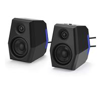 Sanyun SW209 Enceintes Gamer 36W avec 3 Modes EQ (Jeu/Film/Musique), Son Surround 3D Dynamique, DAC 24bit USB/AUX/Bluetooth 5.2, Éclairage RGB, pour PC/Bureau/Moniteur/Ordinateur Portable, Noir