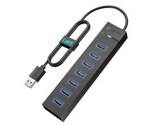 Sanzang Hub USB 3.0 pour ordinateur portable, lecteur flash, disque dur, console, imprimante, appareil photo, clavier, souris