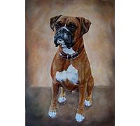 SanZez Boxer mignon chien de compagnie- 5D diamant peinture perceuse complète - point de croix décoration de la maison diamant broderie dessin animé mosaïque Art 40x40 cm