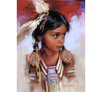SanZez Kit de peinture diamant 5D rond avec petite fille indienne pour adultes et enfants, grands paysages, animaux, broderie au point de croix, mosaïque, 40 x 50 cm