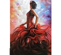 SanZez Kits de peinture diamant danseuse 5D à faire soi-même, pour adultes, broderie diamant strass, Kit complet de perceuse pour décoration intérieure, 40x50cm