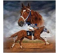 SanZez Peinture diamant 5D à faire soi-même, 30x40cm, image de course de chevaux, strass, point de croix, broderie diamant, décoration d'intérieur douce