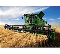 SanZez Peinture diamant thème ferme et moissonneuse, broderie complète 5D à faire soi-même, carrés ou ronds, strass 3D, mosaïque, décoration de la maison, 30x40cm