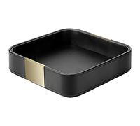 SANZIE Petit organiseur de bureau en cuir de luxe, plateau décoratif pour table d'entrée pour ranger bijoux, montre, cosmétiques, clés, téléphone, portefeuille, accessoires de maison et de bureau