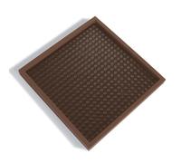SANZIE Plateau en cuir tressé pour rangement de bijoux, organisateur de table, pour clés, téléphone, pièces de monnaie et articles divers. 25,4 x 25,4 x 4,3 cm (café-carré)